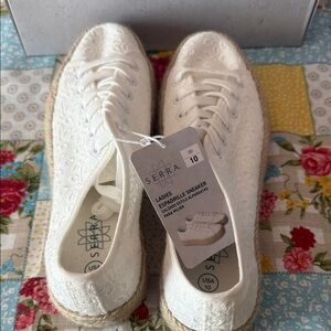 Serra Women's Cream Espadrille Sneakers